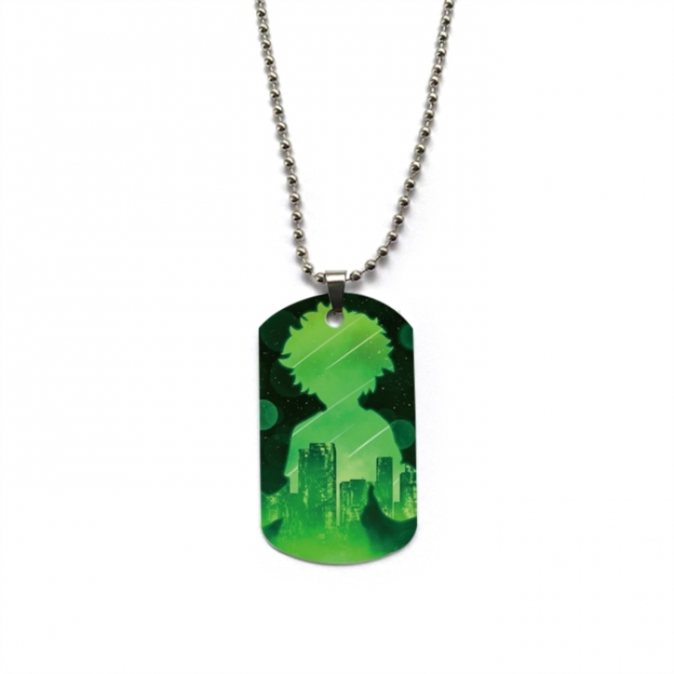 My Hero Academia Anime double-sided full color printed military brand necklace price for 5 pcs