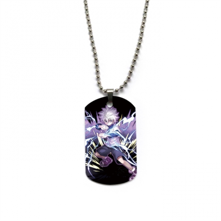 HunterXHunter Anime double-sided full color printed military brand necklace price for 5 pcs