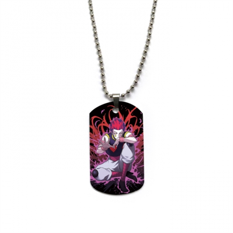 HunterXHunter Anime double-sided full color printed military brand necklace price for 5 pcs