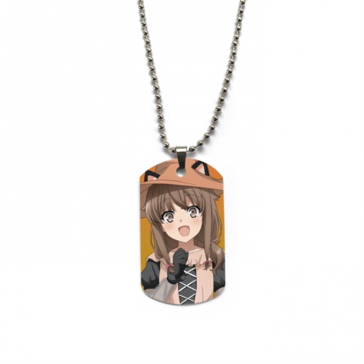 Rascal Does Not Dream of Bunny Girl Senpai‌ Anime double-sided full color printed military brand necklace price for 5 pc