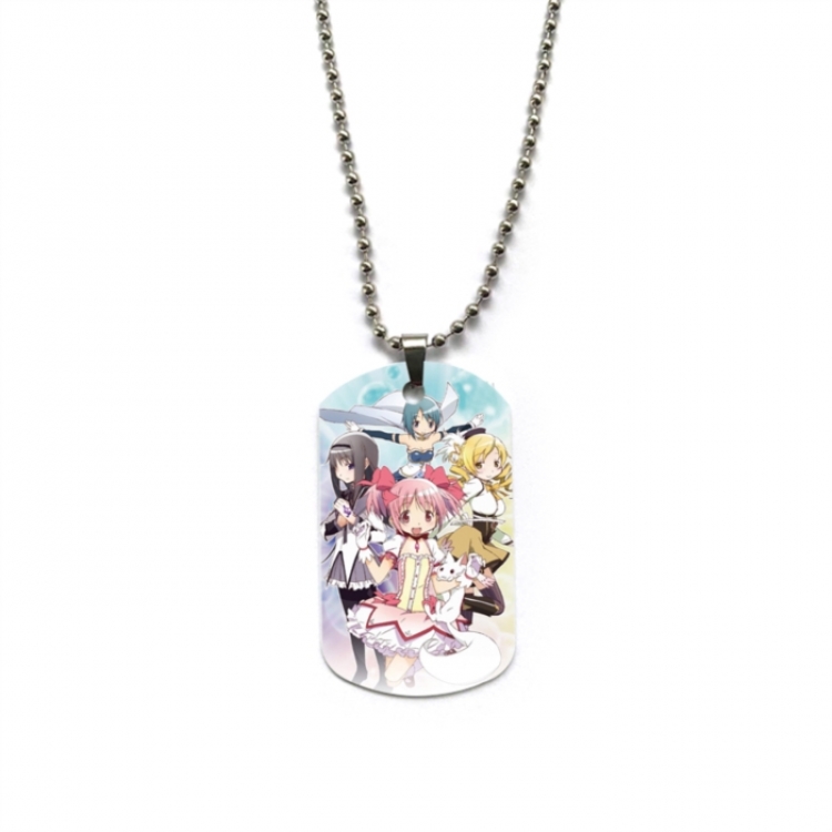 Magical Girl Madoka of the Magus Anime double-sided full color printed military brand necklace price for 5 pcs