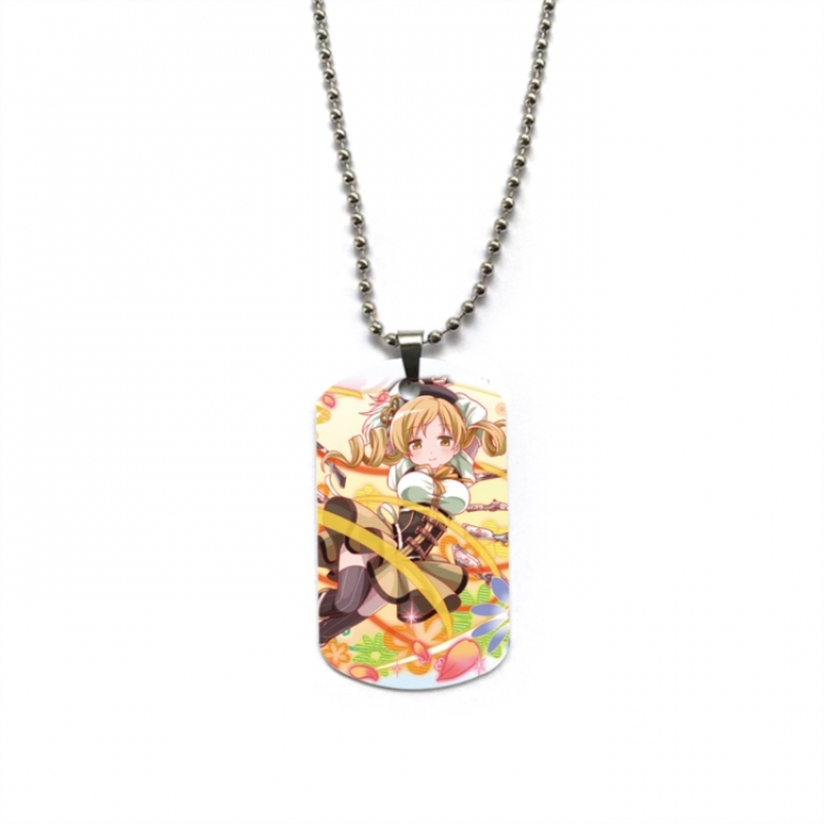 Magical Girl Madoka of the Magus Anime double-sided full color printed military brand necklace price for 5 pcs