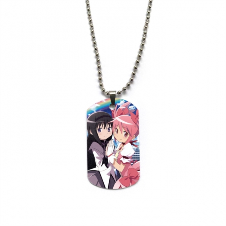 Magical Girl Madoka of the Magus Anime double-sided full color printed military brand necklace price for 5 pcs