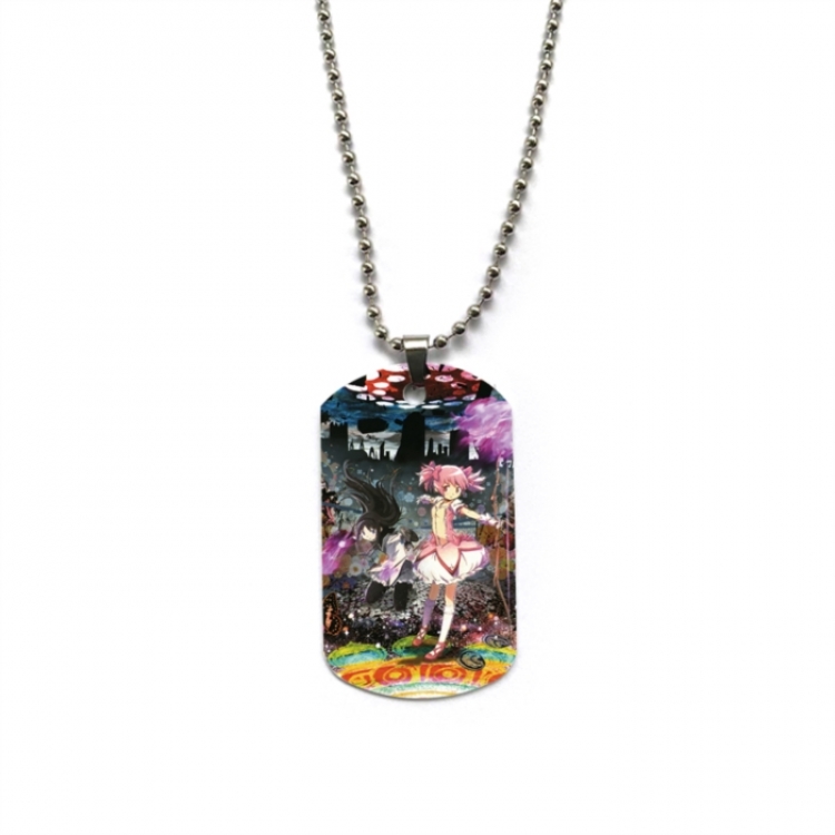Magical Girl Madoka of the Magus Anime double-sided full color printed military brand necklace price for 5 pcs