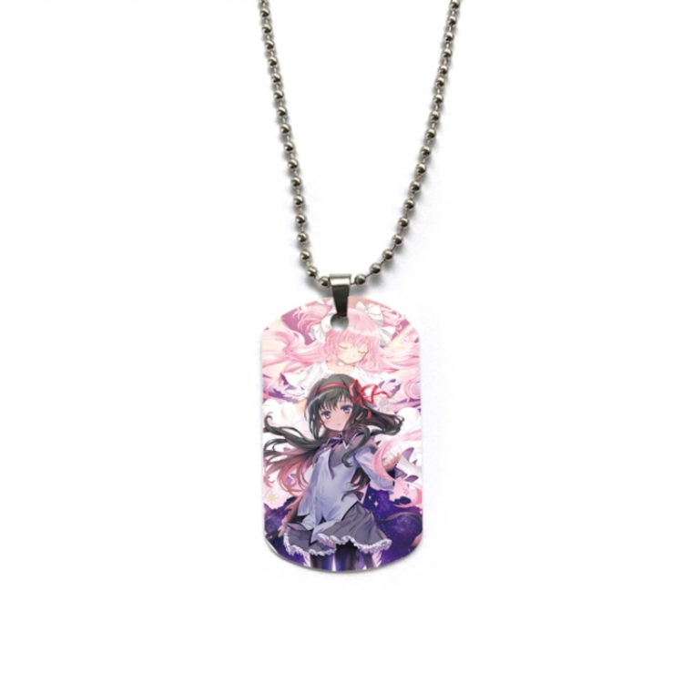 Magical Girl Madoka of the Magus Anime double-sided full color printed military brand necklace price for 5 pcs