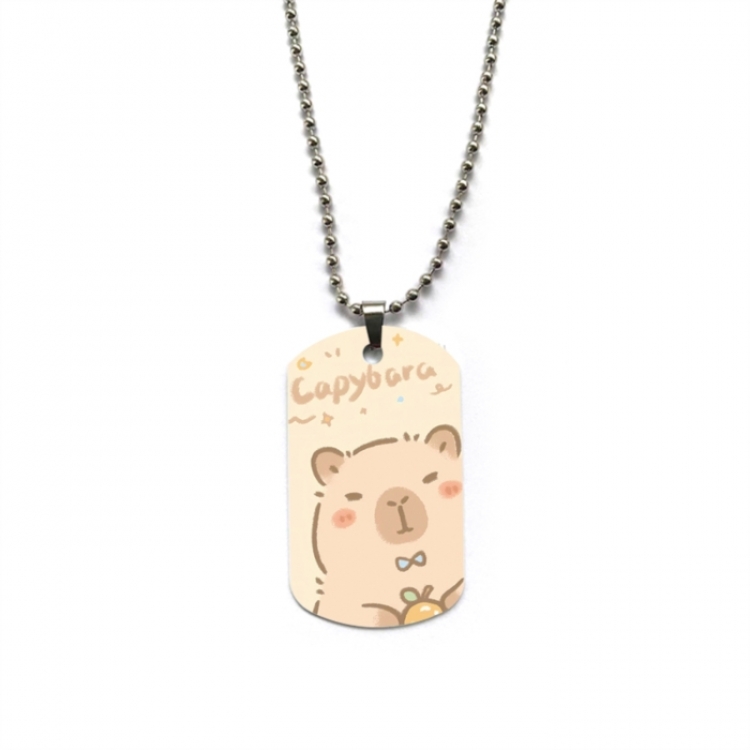 Kapibala Anime double-sided full color printed military brand necklace price for 5 pcs