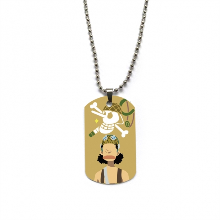 One Piece Anime double-sided full color printed military brand necklace price for 5 pcs