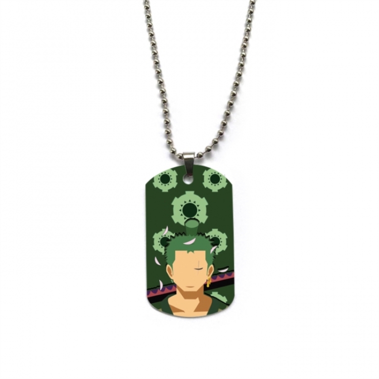 One Piece Anime double-sided full color printed military brand necklace price for 5 pcs