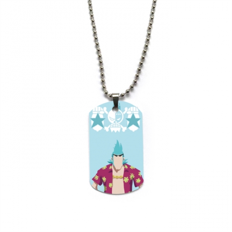 One Piece Anime double-sided full color printed military brand necklace price for 5 pcs