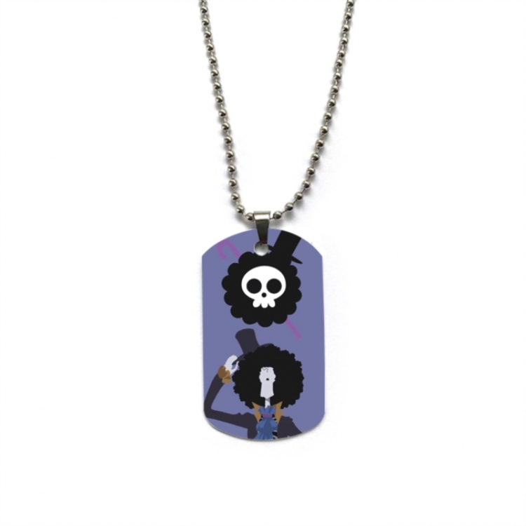 One Piece Anime double-sided full color printed military brand necklace price for 5 pcs