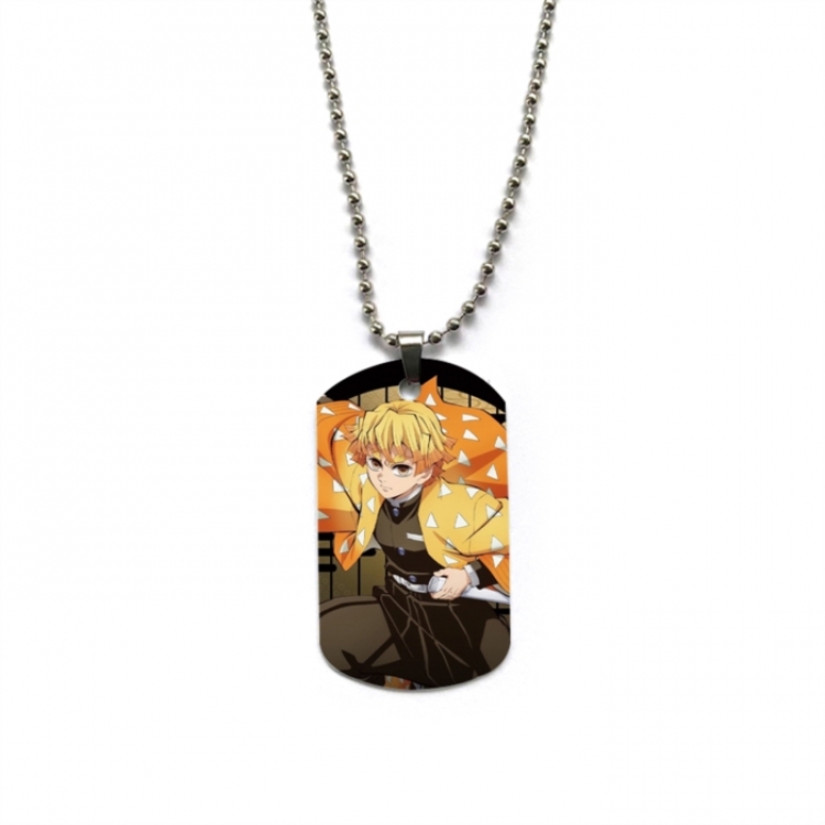 Demon Slayer Kimets Anime double-sided full color printed military brand necklace price for 5 pcs
