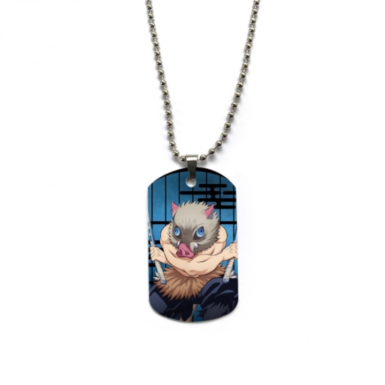 Demon Slayer Kimets Anime double-sided full color printed military brand necklace price for 5 pcs