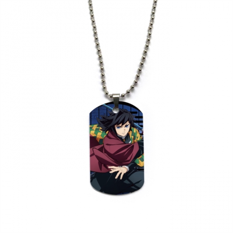 Demon Slayer Kimets Anime double-sided full color printed military brand necklace price for 5 pcs