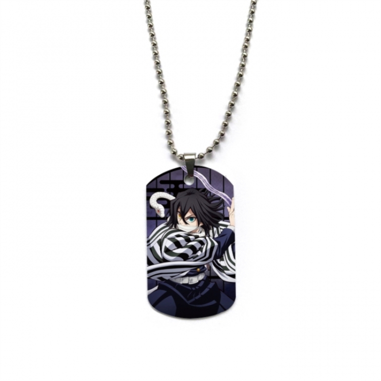 Demon Slayer Kimets Anime double-sided full color printed military brand necklace price for 5 pcs