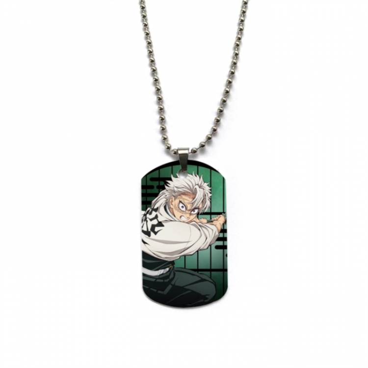 Demon Slayer Kimets Anime double-sided full color printed military brand necklace price for 5 pcs