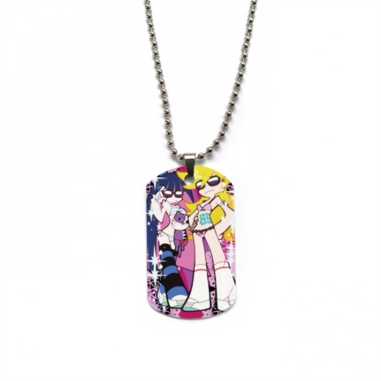 Panty & Stocking with Garterbelt Anime double-sided full color printed military brand necklace price for 5 pcs