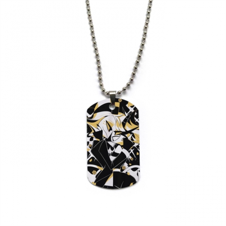 Hazbin Hotel Anime double-sided full color printed military brand necklace price for 5 pcs