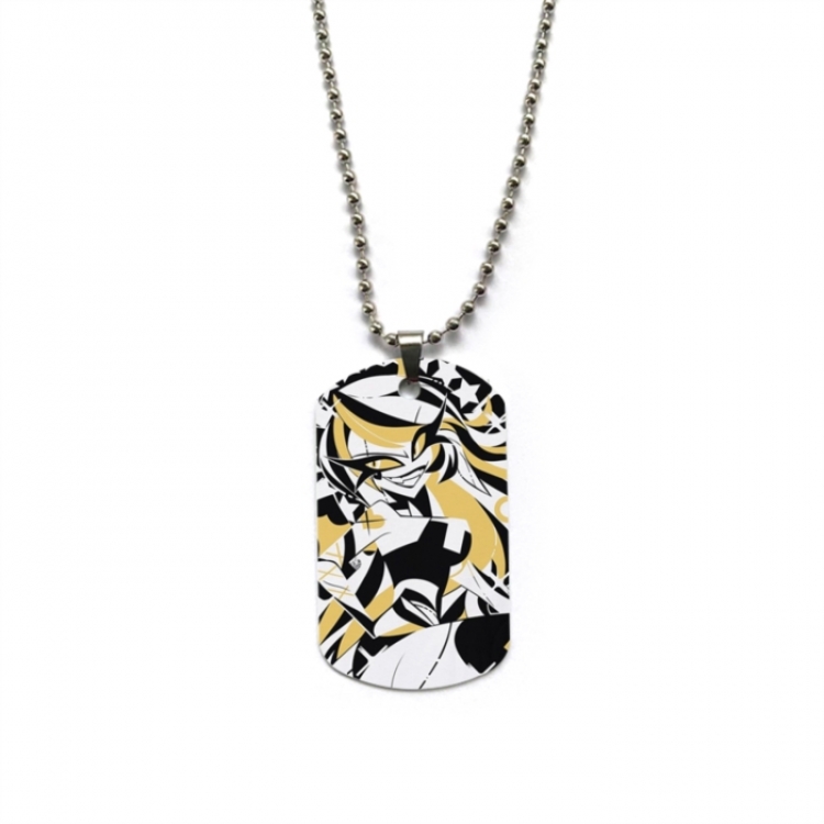 Hazbin Hotel Anime double-sided full color printed military brand necklace price for 5 pcs