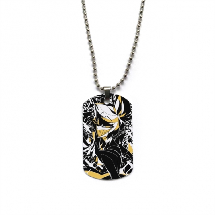 Hazbin Hotel Anime double-sided full color printed military brand necklace price for 5 pcs
