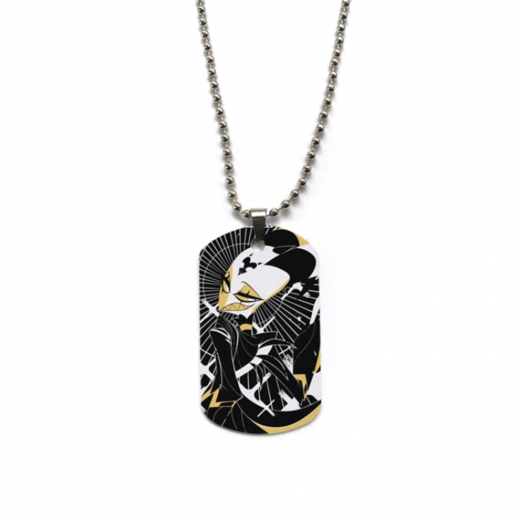 Hazbin Hotel Anime double-sided full color printed military brand necklace price for 5 pcs