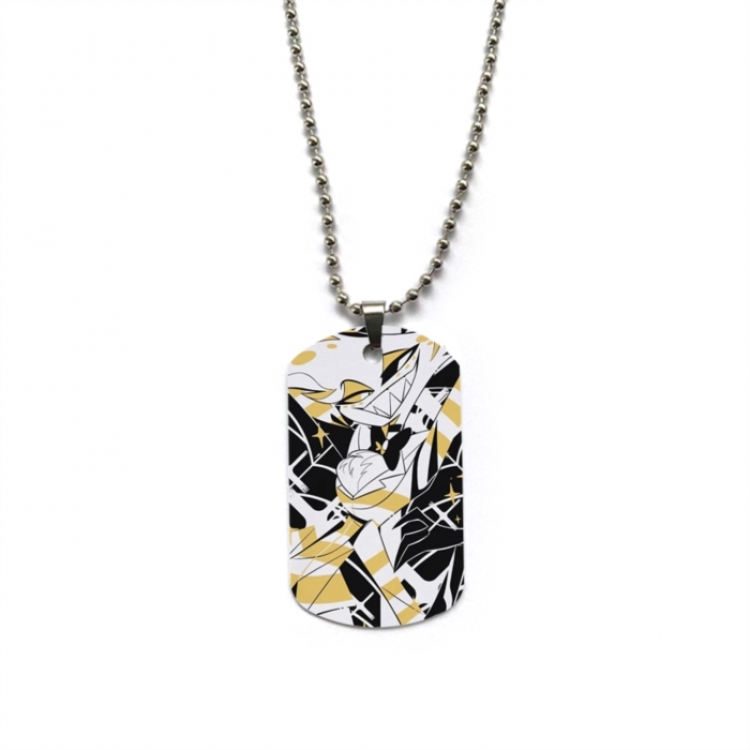 Hazbin Hotel Anime double-sided full color printed military brand necklace price for 5 pcs