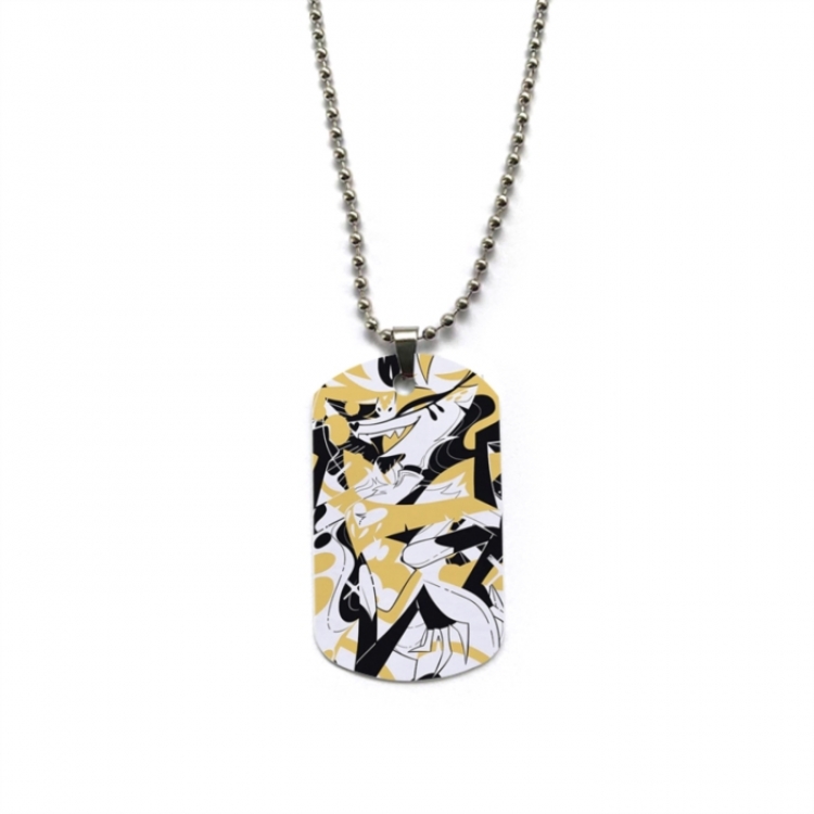 Hazbin Hotel Anime double-sided full color printed military brand necklace price for 5 pcs