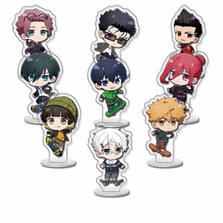 BLUE LOCK Alien Stage Anime Character acrylic Small Standing Plates  Keychain 6cm a set of 9