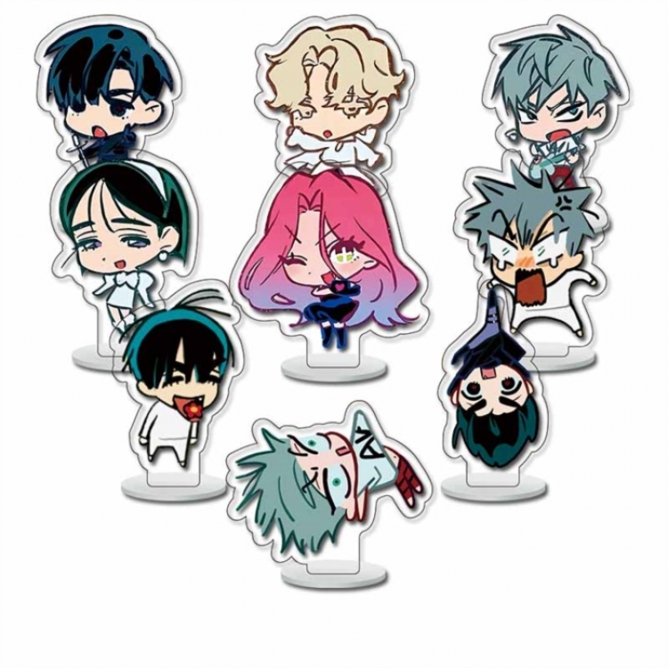 Alien Stage Anime Character acrylic Small Standing Plates  Keychain 6cm a set of 9