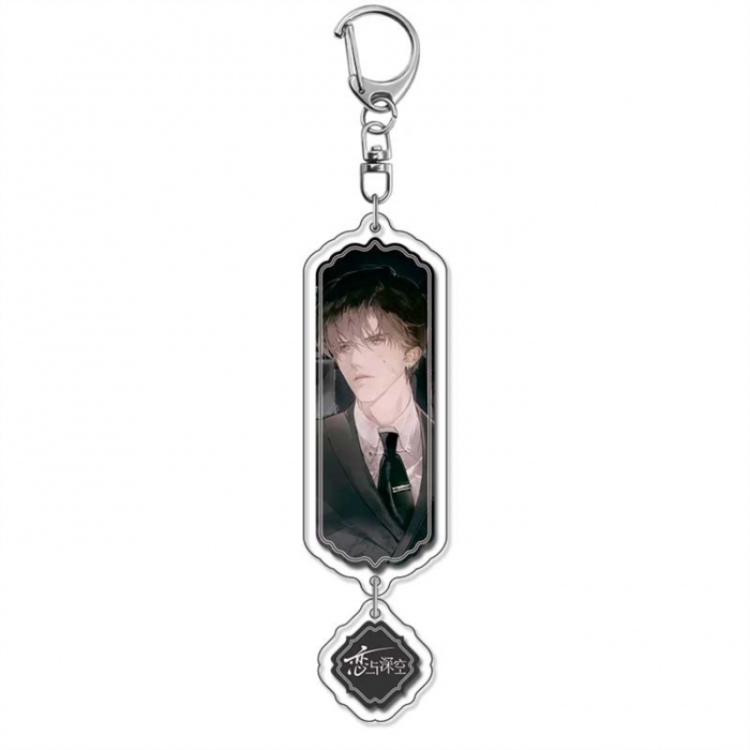 Love and Deepspac  Anime peripheral acrylic keychain Long pendant 8.5cm price for 5 pcs