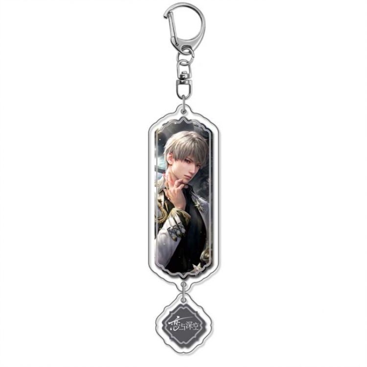 Love and Deepspac  Anime peripheral acrylic keychain Long pendant 8.5cm price for 5 pcs