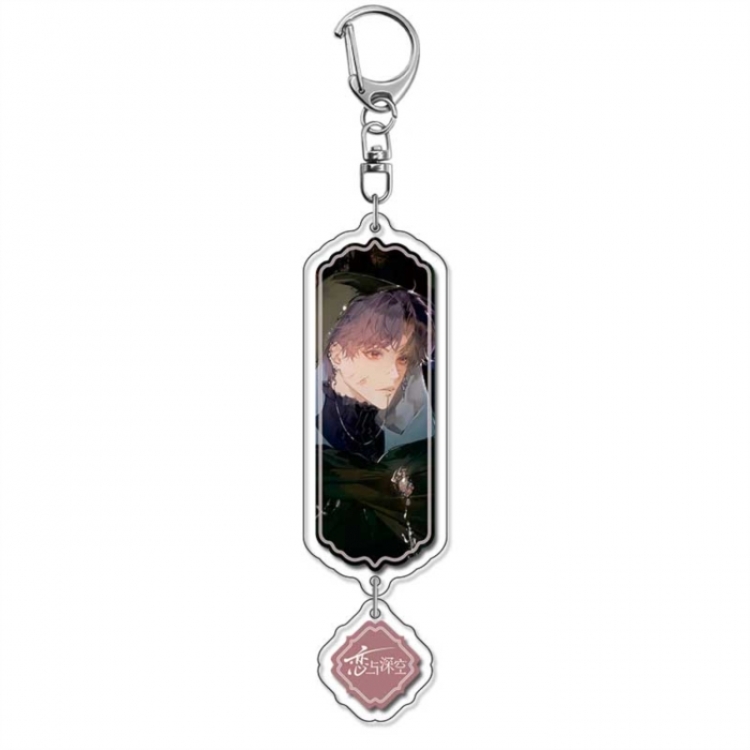 Love and Deepspac  Anime peripheral acrylic keychain Long pendant 8.5cm price for 5 pcs
