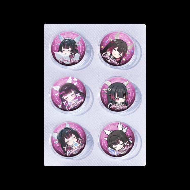 Genshin Impact Anime peripheral pill bar badge 25mm a set of 6 price for 5 sets 