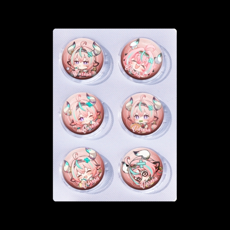 Genshin Impact Anime peripheral pill bar badge 25mm a set of 6 price for 5 sets 