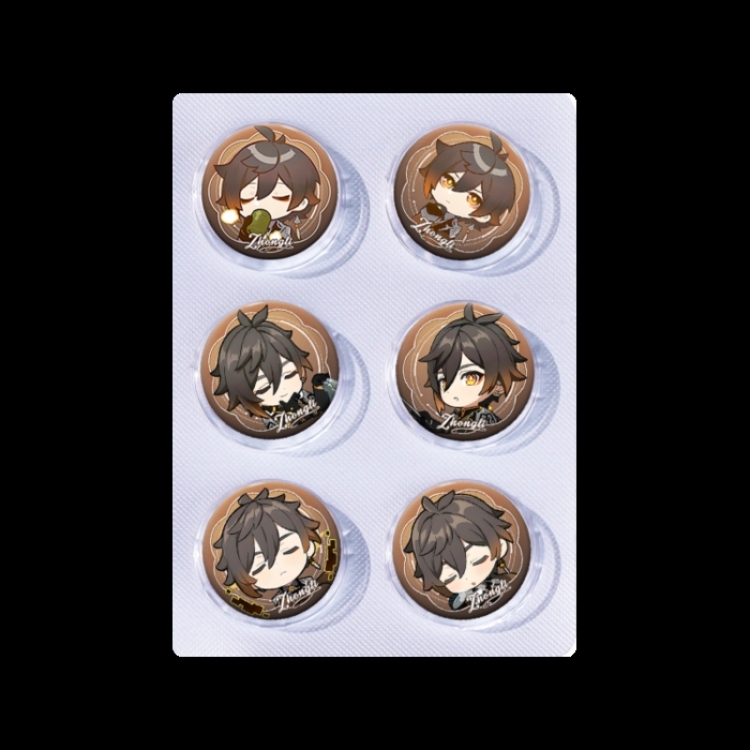 Genshin Impact Anime peripheral pill bar badge 25mm a set of 6 price for 5 sets