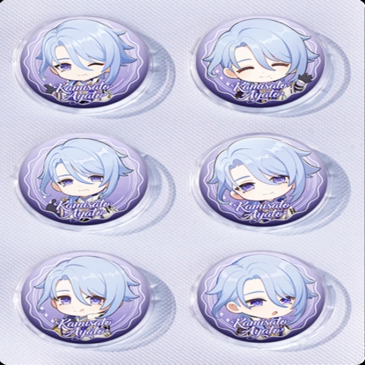 Genshin Impact Anime peripheral pill bar badge 25mm a set of 6 price for 5 sets 