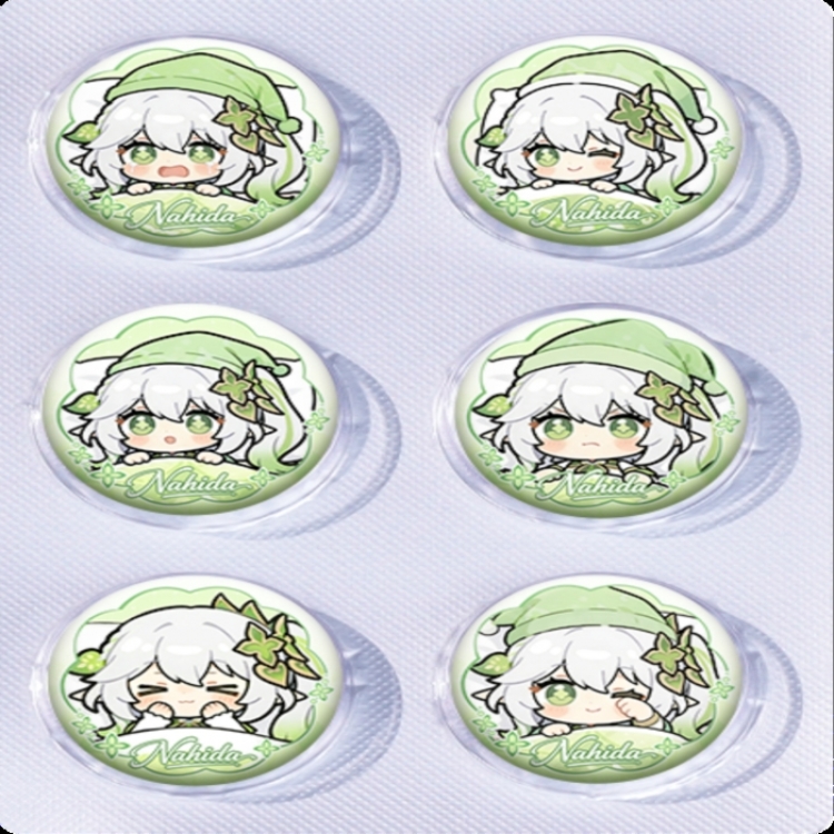 Genshin Impact Anime peripheral pill bar badge 25mm a set of 6 price for 5 sets