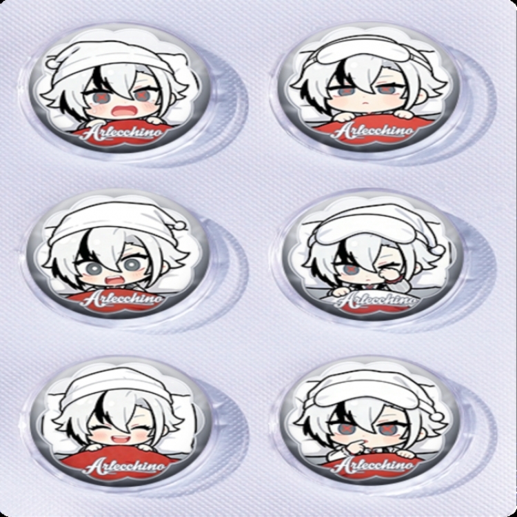 Genshin Impact Anime peripheral pill bar badge 25mm a set of 6 price for 5 sets