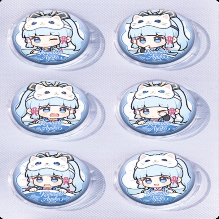 Genshin Impact Anime peripheral pill bar badge 25mm a set of 6 price for 5 sets