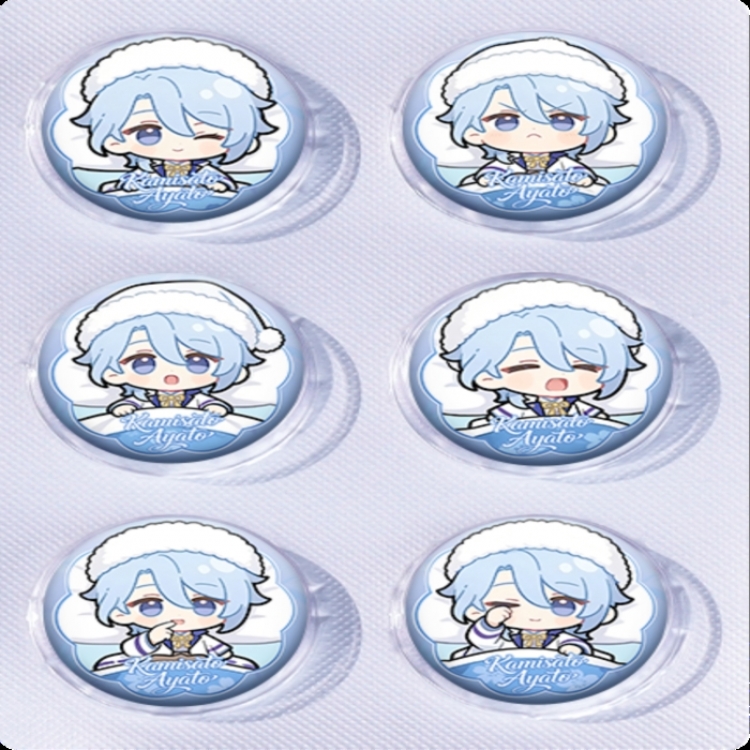 Genshin Impact Anime peripheral pill bar badge 25mm a set of 6 price for 5 sets