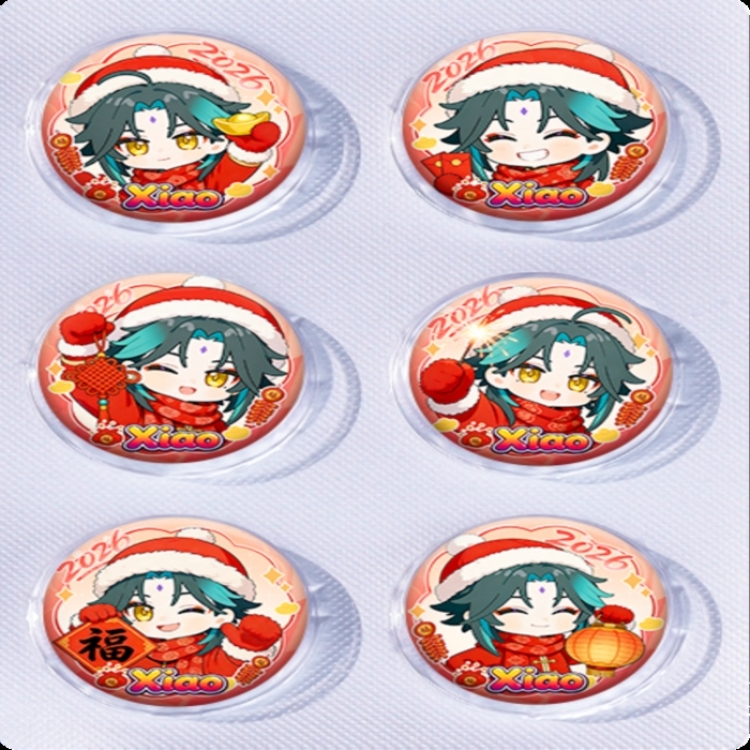 Genshin Impact Anime peripheral pill bar badge 25mm a set of 6 price for 5 sets