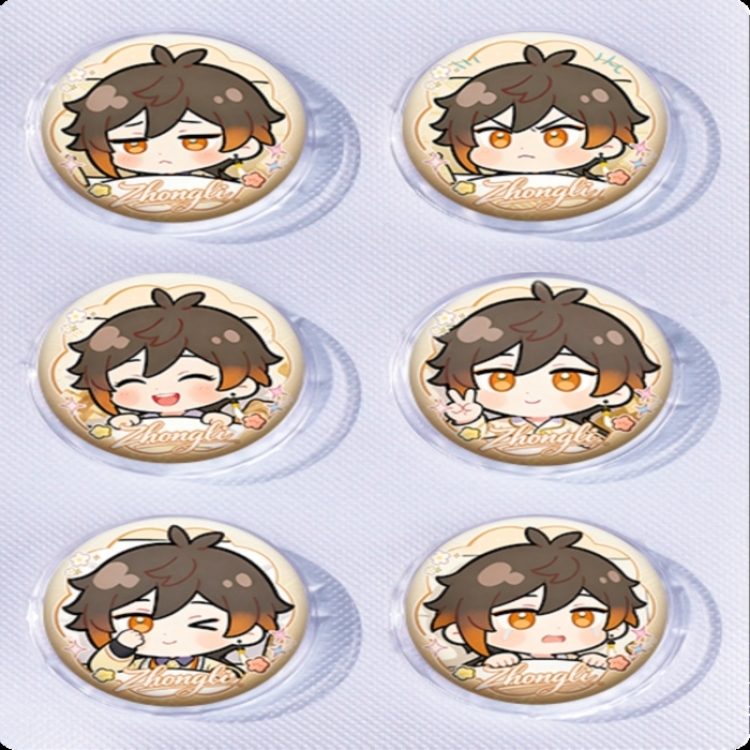 Genshin Impact Anime peripheral pill bar badge 25mm a set of 6 price for 5 sets