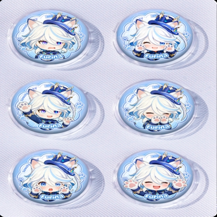 Genshin Impact Anime peripheral pill bar badge 25mm a set of 6 price for 5 sets