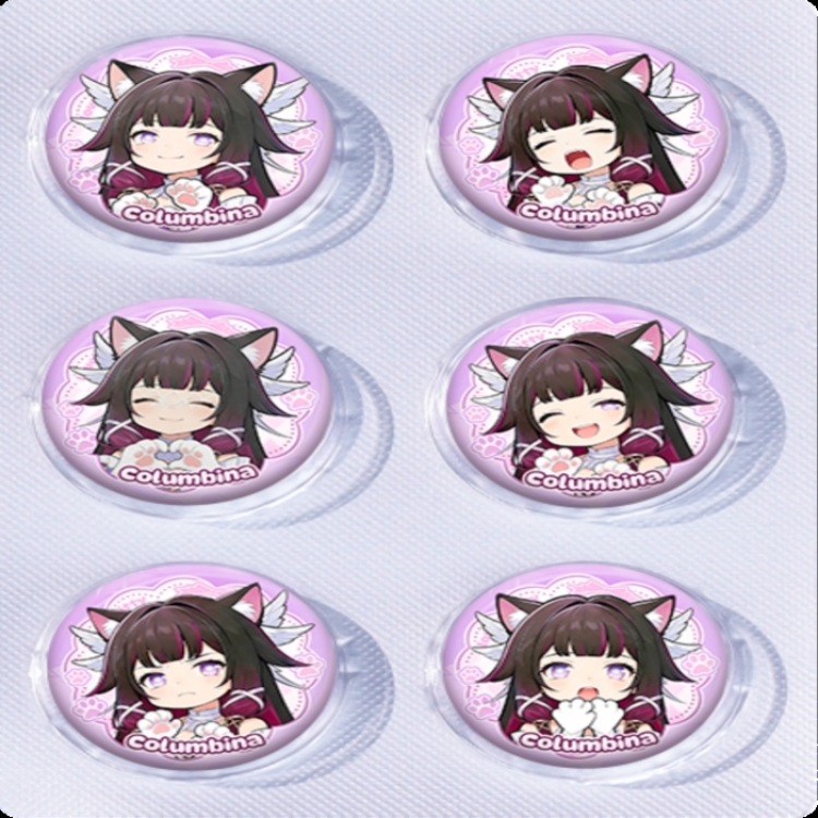 Genshin Impact Anime peripheral pill bar badge 25mm a set of 6 price for 5 sets