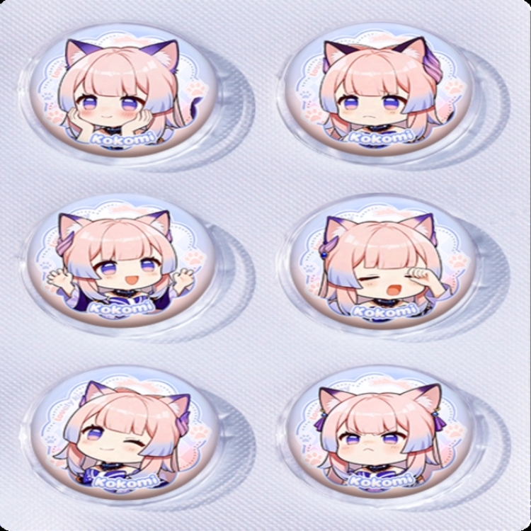 Genshin Impact Anime peripheral pill bar badge 25mm a set of 6 price for 5 sets