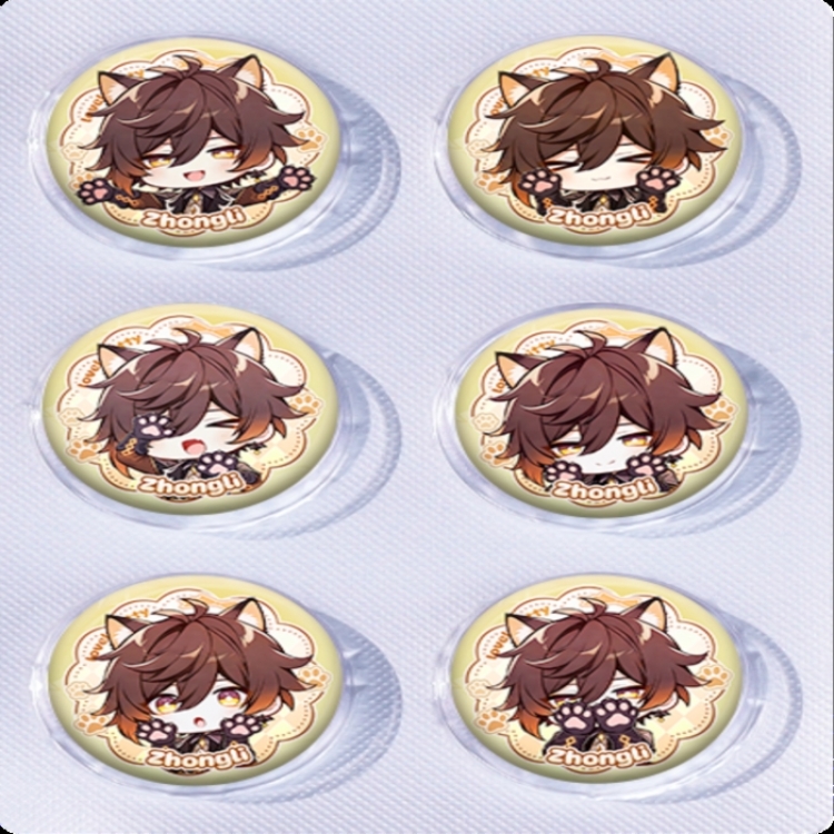 Genshin Impact Anime peripheral pill bar badge 25mm a set of 6 price for 5 sets