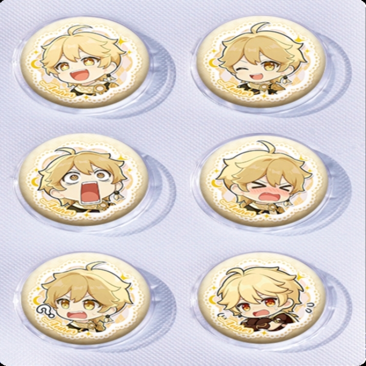 Genshin Impact Anime peripheral pill bar badge 25mm a set of 6 price for 5 sets