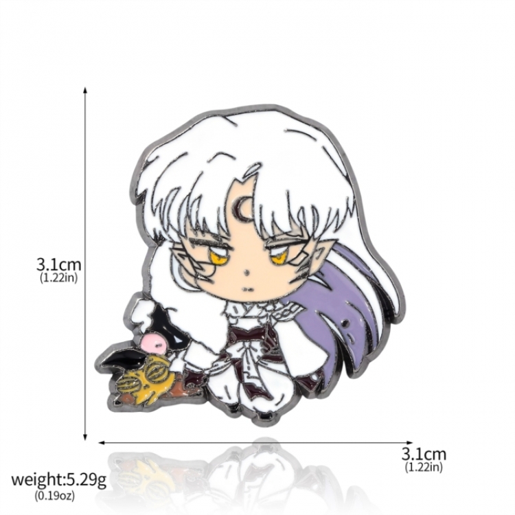 Inuyasha Anime peripheral metal brooch decoration chest badge OPP bag price for 5 pcs