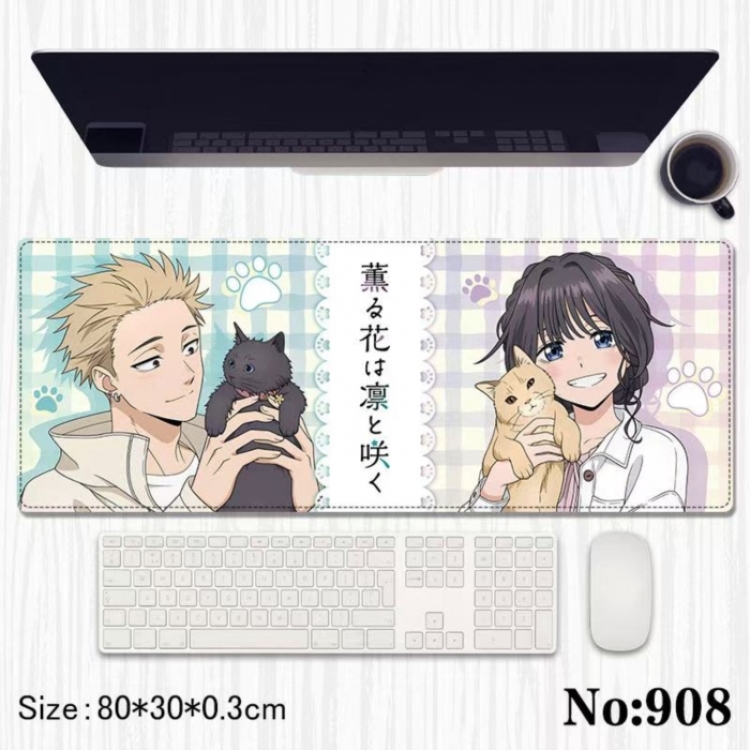 The Fragrant Flower Blooms with Dignity‌  Anime peripheral computer mouse pad office desk pad multifunctional pad 80X30X