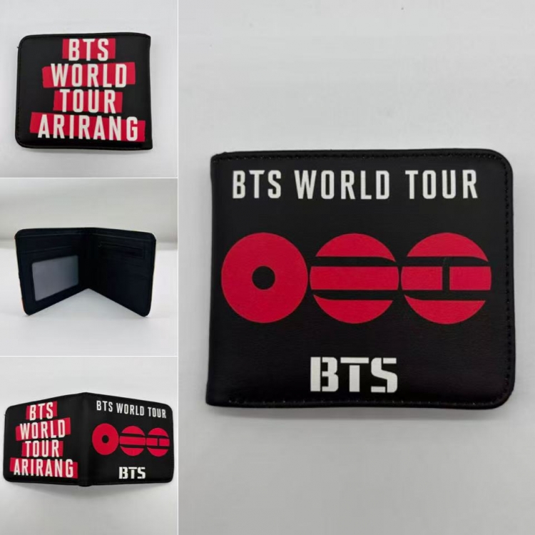BTS Full color Two fold short card case wallet 11X9.5CM 