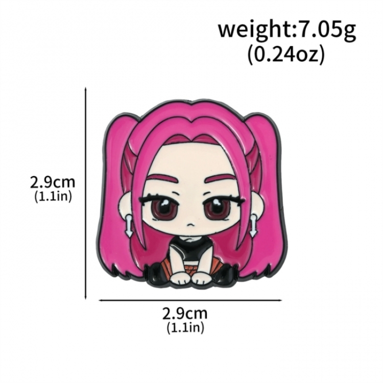 K-Pop:Demon Hunters High quality metal badge brooch OPP bag price for 5 pcs 